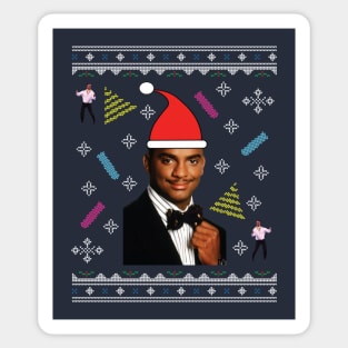 Fresh Prince Of Bel Air Carlton Dance Christmas Knit Pattern Sticker